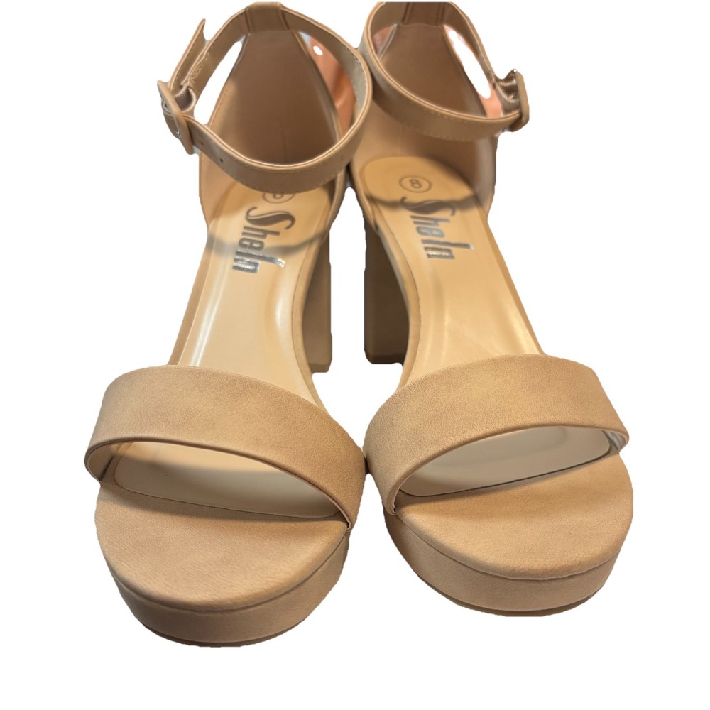 SHEIN Chunky Platform Heel Sz‎ 8 Wide Comfort Business Party Formal Office
